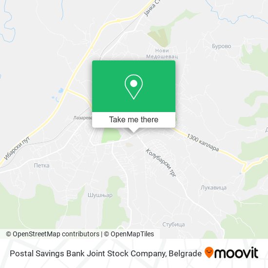 Postal Savings Bank Joint Stock Company map