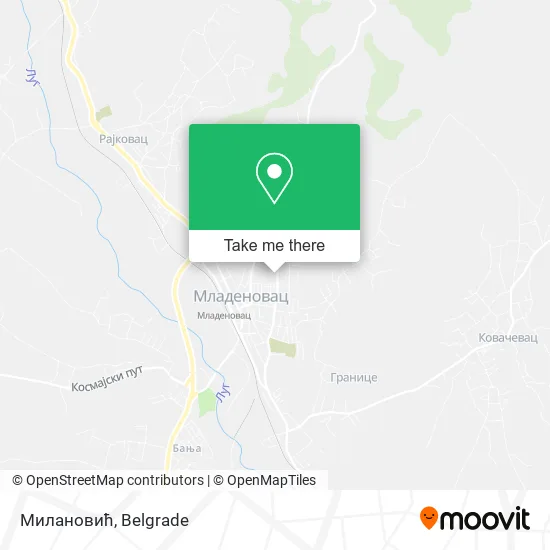 Милановић map