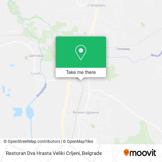 Restoran Dva Hrasta Veliki Crljeni map