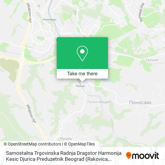 Samostalna Trgovinska Radnja Dragstor Harmonija Kesic Djurica Preduzetnik Beograd map