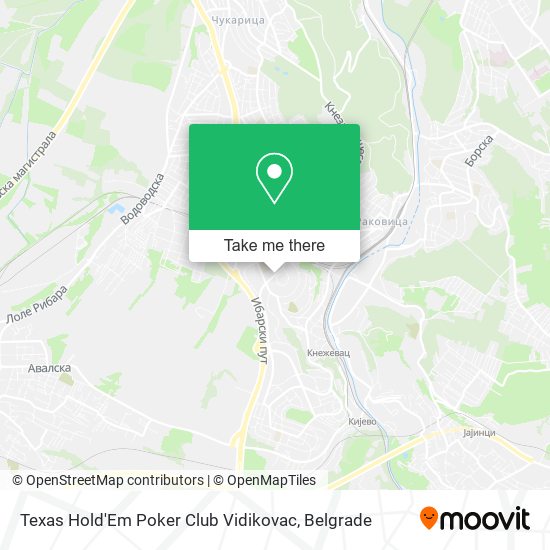 Texas Hold'Em Poker Club Vidikovac map