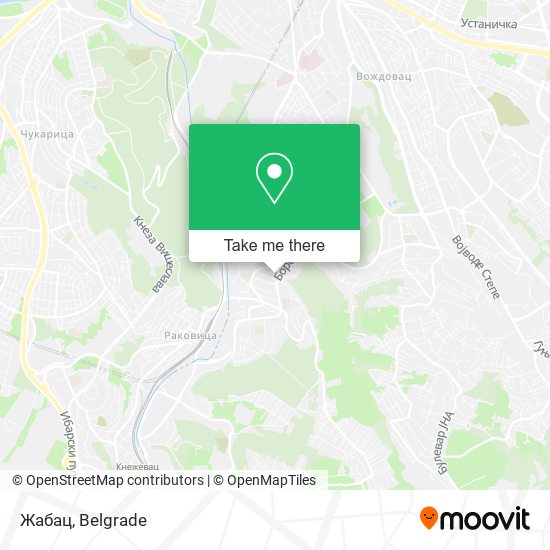 Жабац map
