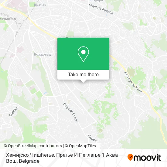 Хемијско Чишћење, Прање И Пеглање 1 Аква Вош map