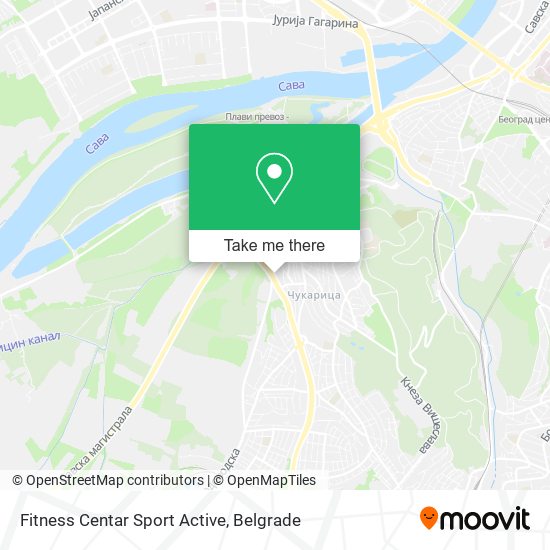 Fitness Centar Sport Active map