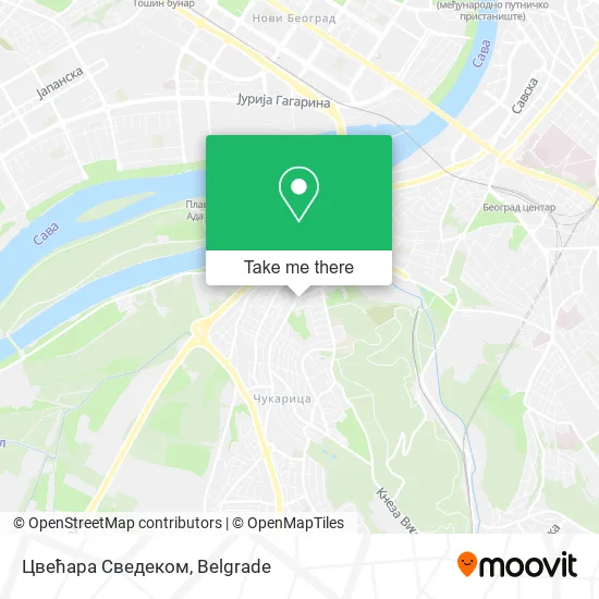 Цвећара Сведеком map