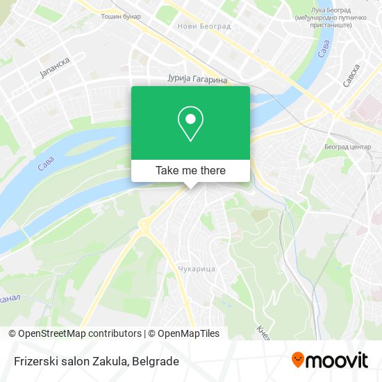Frizerski salon Zakula map