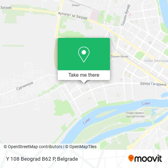 Y 108 Beograd B62 P map