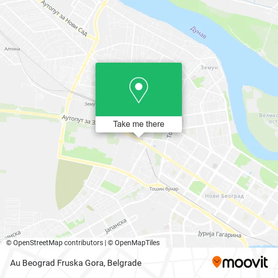 Au Beograd Fruska Gora map