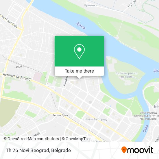 Th 26 Novi Beograd map