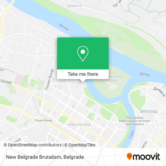 New Belgrade Brutalism map