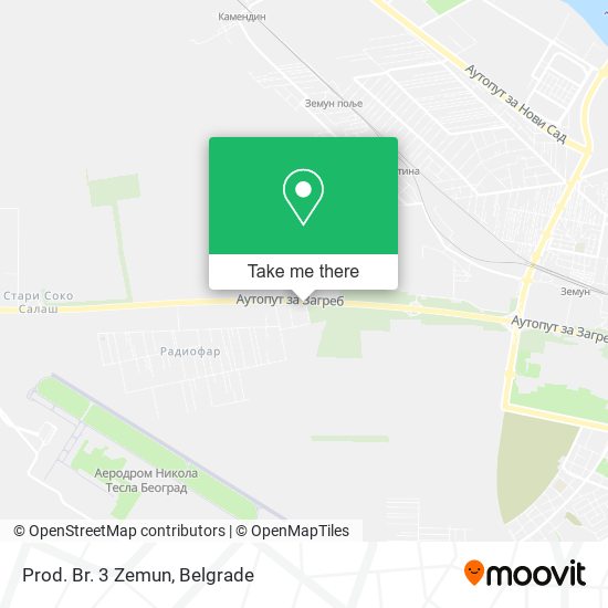 Prod. Br. 3 Zemun map