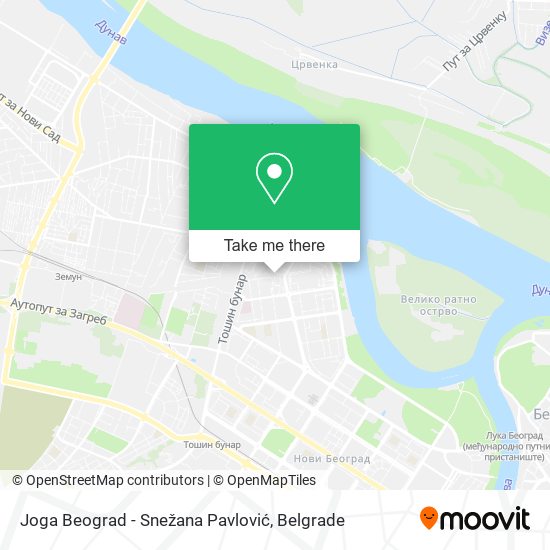 Joga Beograd - Snežana Pavlović map