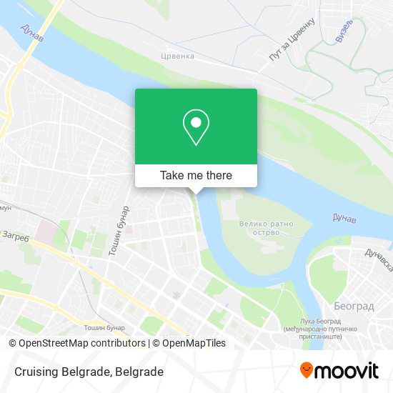 Cruising Belgrade map