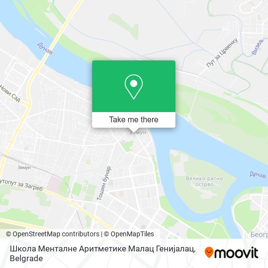 Школа Менталне Аритметике Малац Генијалац map