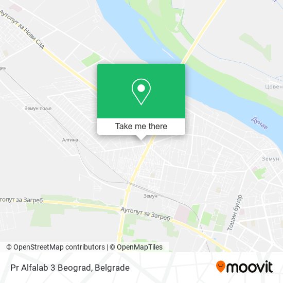 Pr Alfalab 3 Beograd map