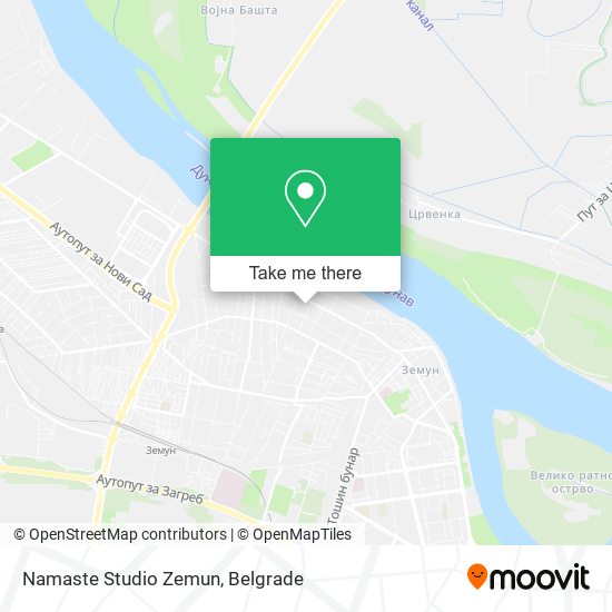 Namaste Studio Zemun map