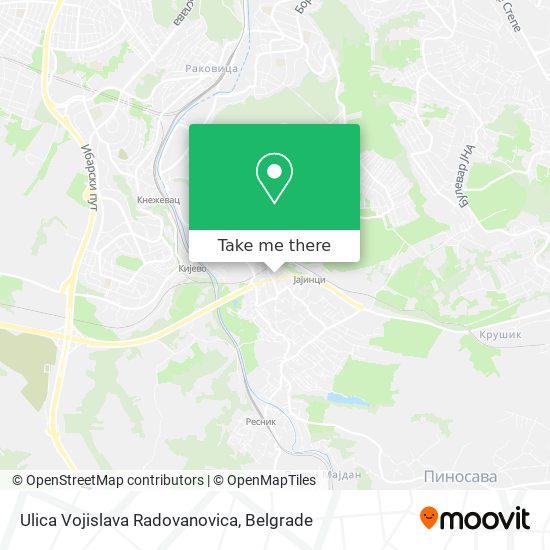 Ulica Vojislava Radovanovica map