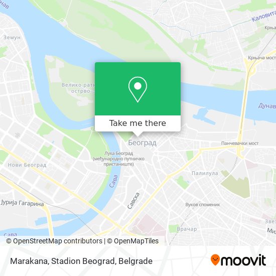 Marakana, Stadion Beograd map