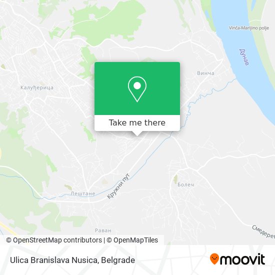 Ulica Branislava Nusica map