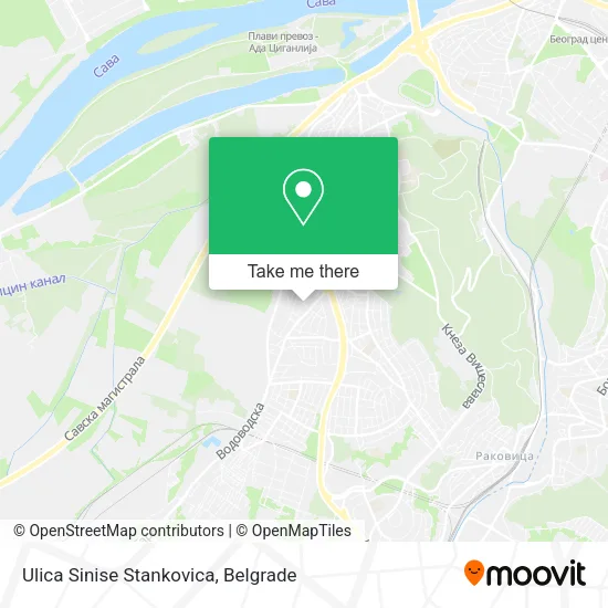 Ulica Sinise Stankovica map