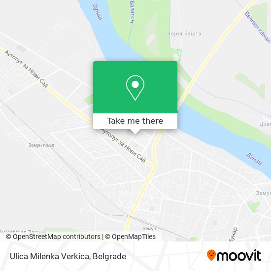 Ulica Milenka Verkica map