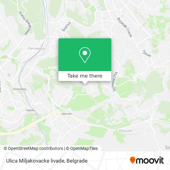 Ulica Miljakovacke livade map