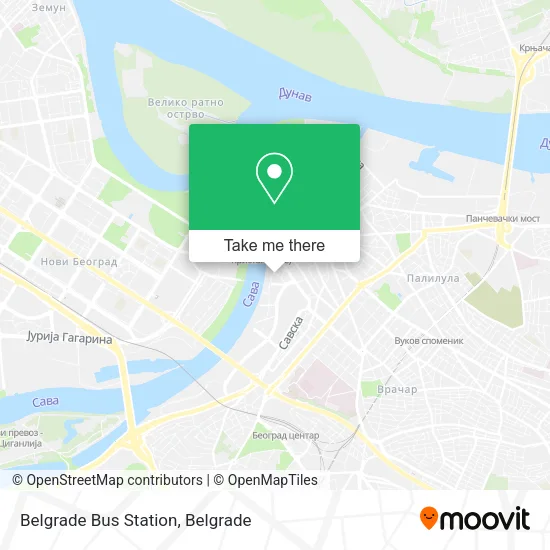 Belgrade Bus Station map