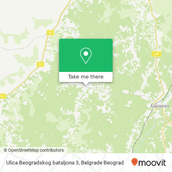 Ulica Beogradskog bataljona 3 map