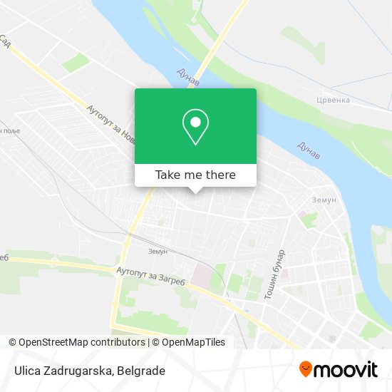 Ulica Zadrugarska map