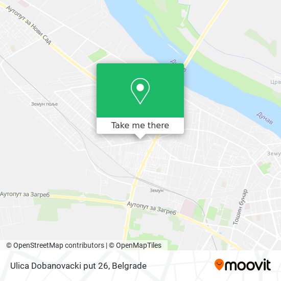 Ulica Dobanovacki put 26 map