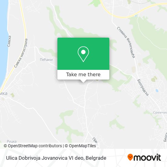 Ulica Dobrivoja Jovanovica VI deo map
