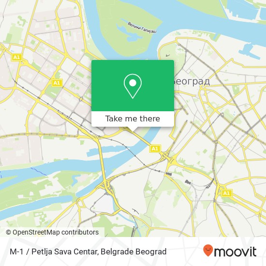 M-1 / Petlja Sava Centar map