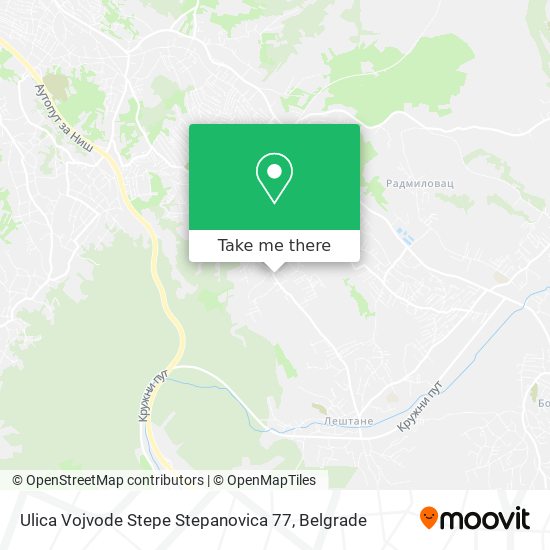 Ulica Vojvode Stepe Stepanovica 77 map
