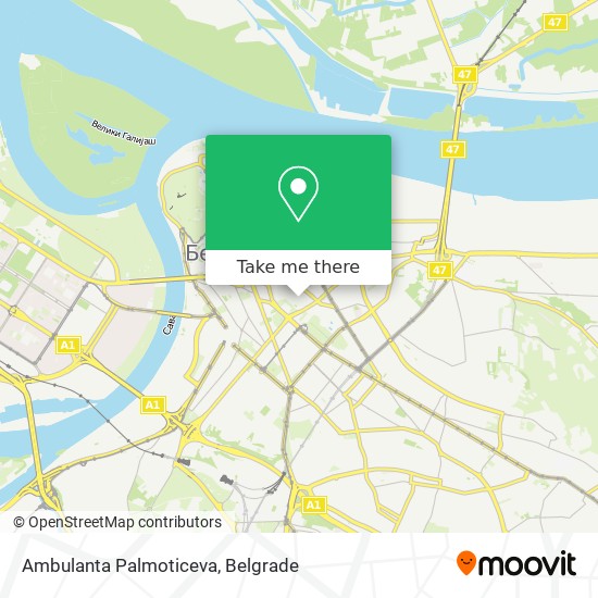 Ambulanta Palmoticeva map