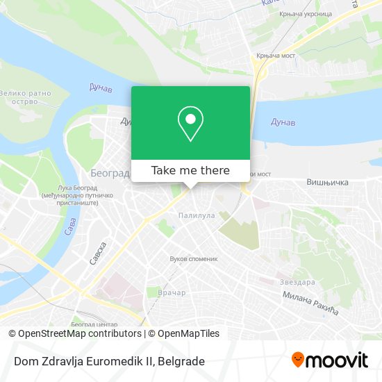 Dom Zdravlja Euromedik II map