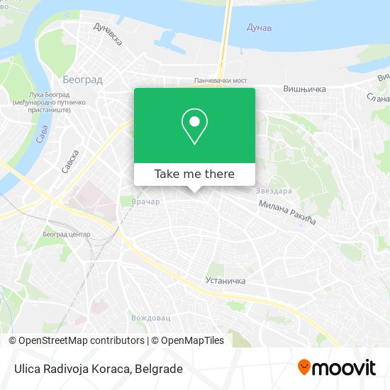 Ulica Radivoja Koraca map