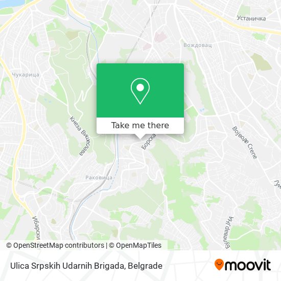 Ulica Srpskih Udarnih Brigada map