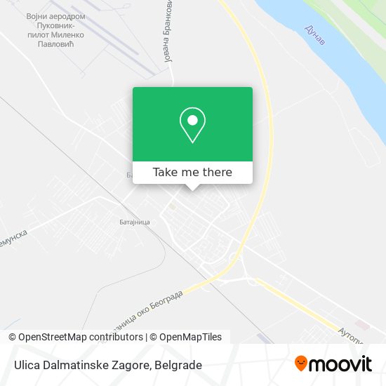 Ulica Dalmatinske Zagore map