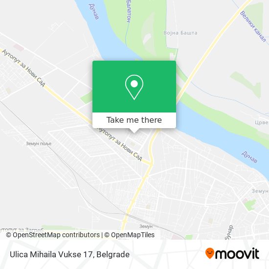 Ulica Mihaila Vukse 17 map