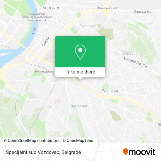 Specijalni sud Vozdovac map