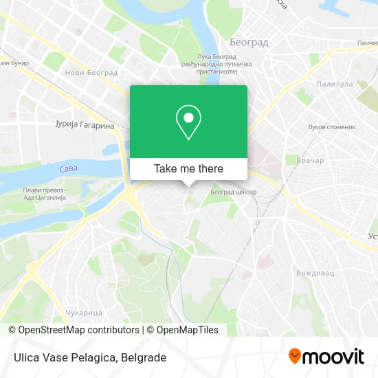 Ulica Vase Pelagica map