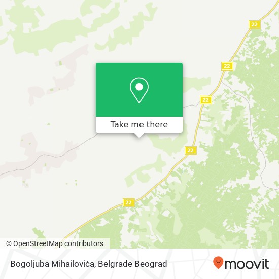 Bogoljuba Mihailovića map