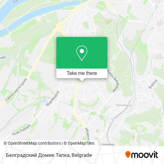 Белградский Домик Тапка map