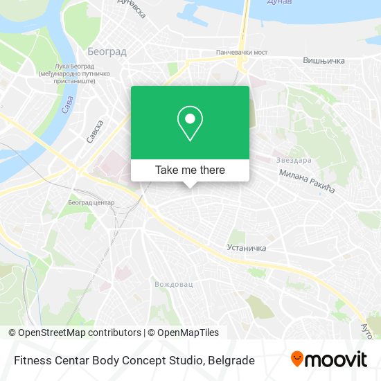 Fitness Centar Body Concept Studio map