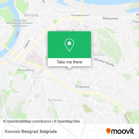 Kocovic Beograd map