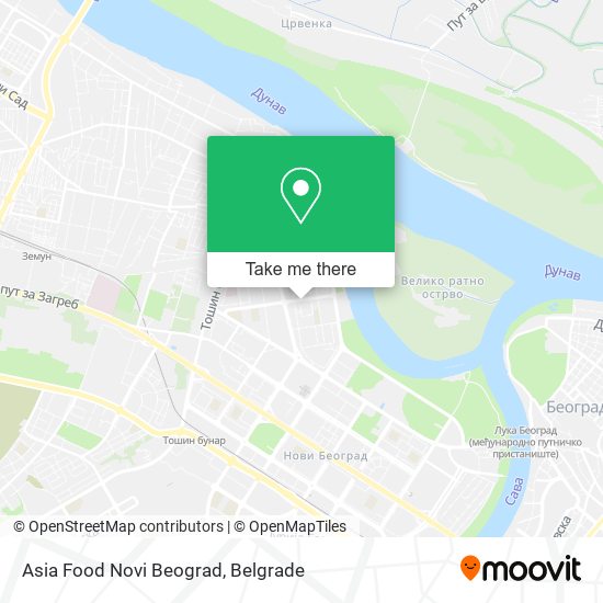 Asia Food Novi Beograd map