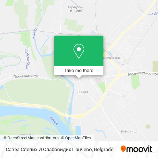 Савез Слепих И Слабовидих Панчево map