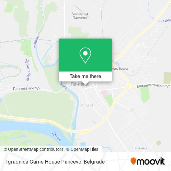 Igraonica Game House Pancevo map