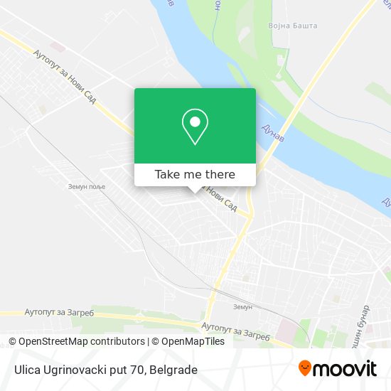 Ulica Ugrinovacki put 70 map