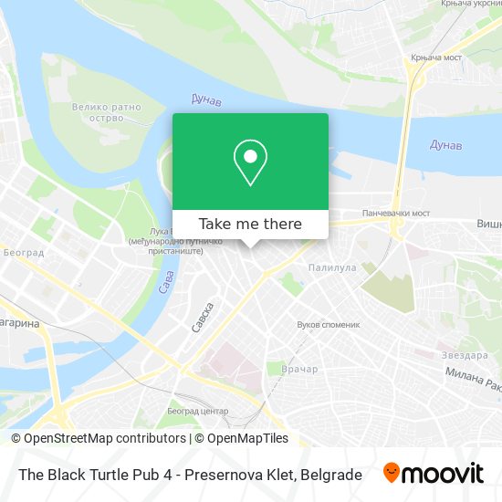 The Black Turtle Pub 4 - Presernova Klet map